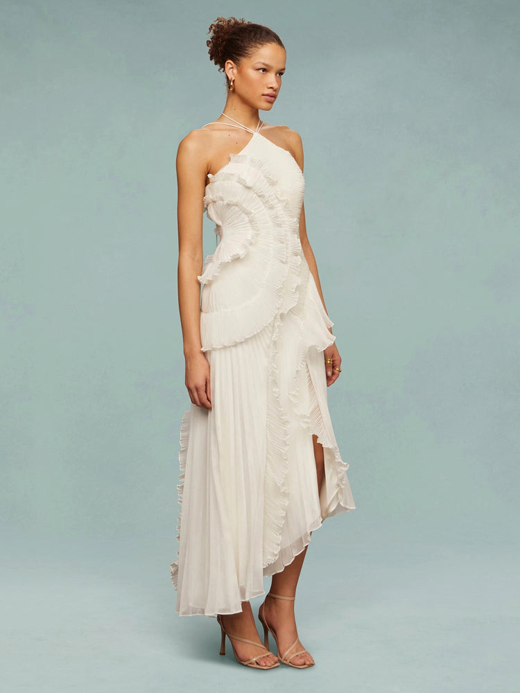 Elegante Vestido Remolino Océano