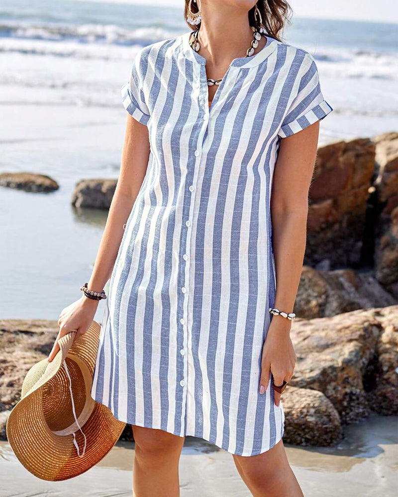 CIELO | ELEGANTE VESTIDO DE RAYAS