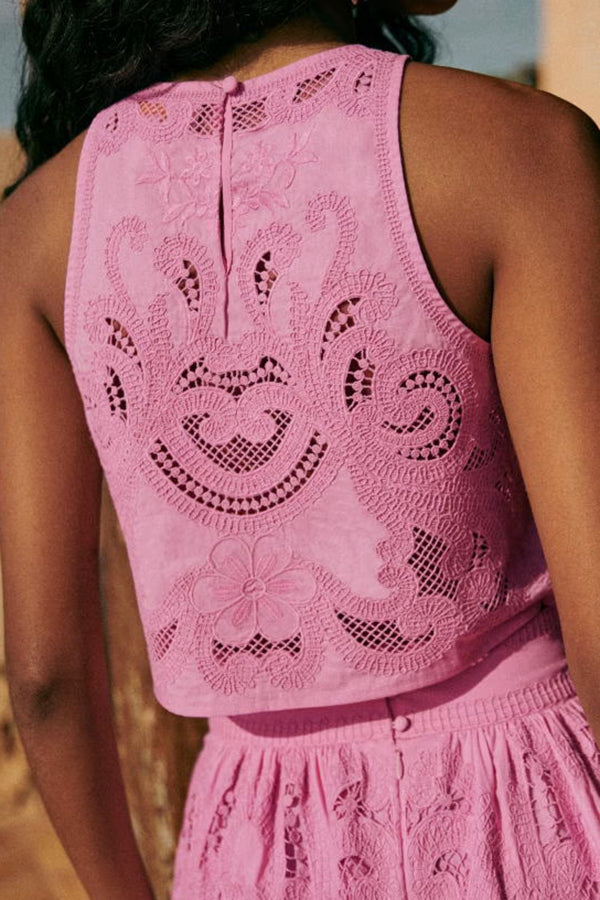 Moise | Conjunto de Encaje Rosa