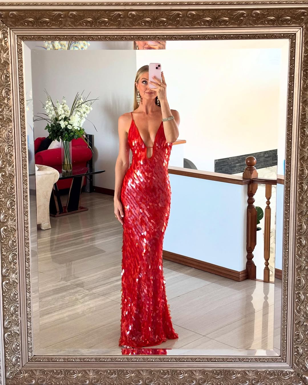 Vestido largo maxi de lentejuelas Kailani