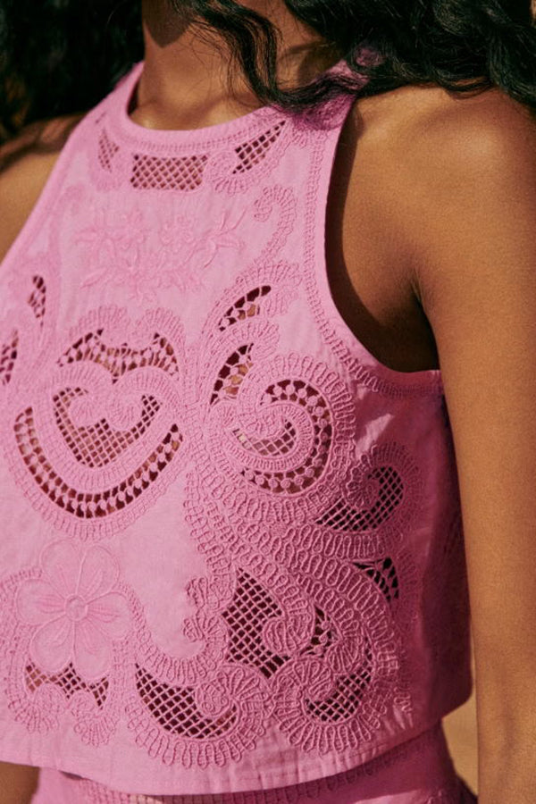 Moise | Conjunto de Encaje Rosa