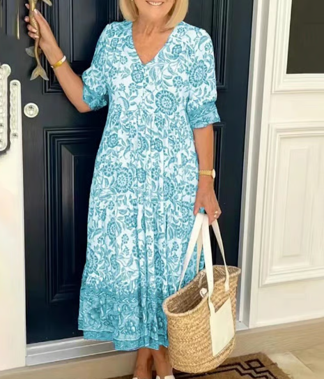 Vestido Pilar™️ – Estilo Floral y Comodidad Diaria