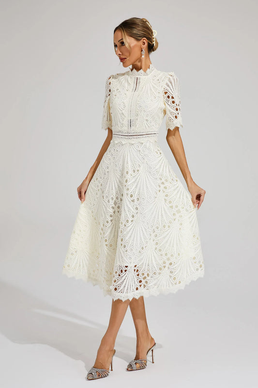 Hallie | Vestido Midi de Encaje