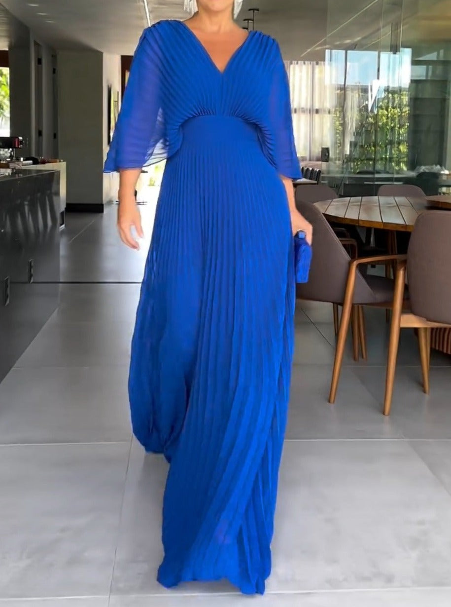 Vestido Claudia™️ – Glamour Plisado y Sofisticación