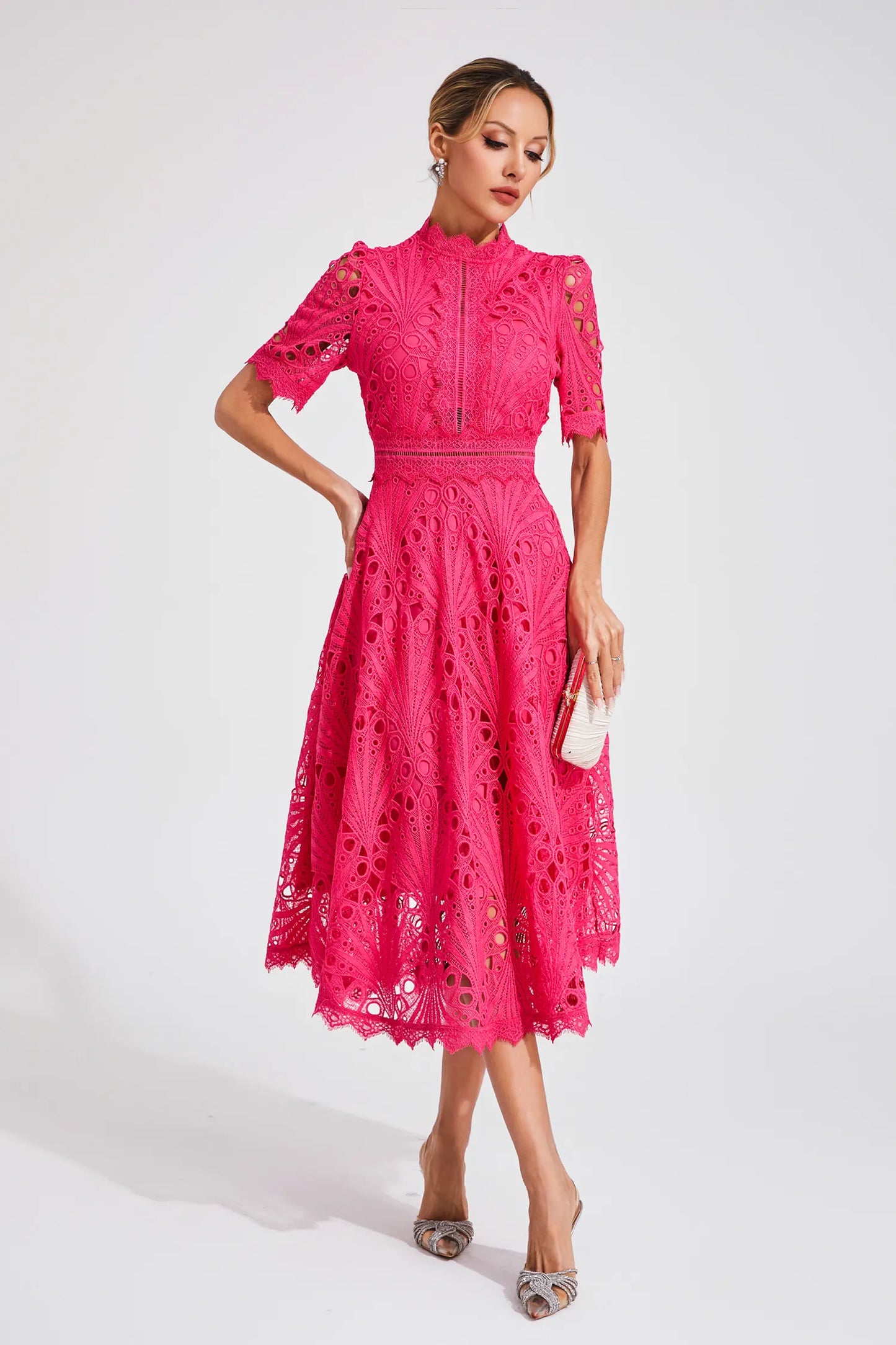 Hallie | Vestido Midi de Encaje