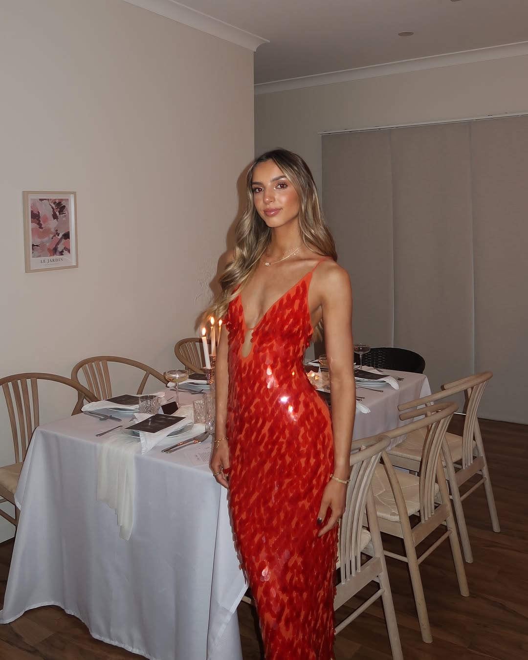 Vestido largo maxi de lentejuelas Kailani