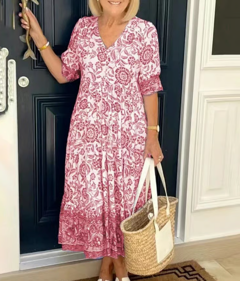 Vestido Pilar™️ – Estilo Floral y Comodidad Diaria