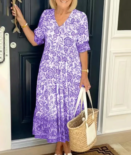 Vestido Pilar™️ – Estilo Floral y Comodidad Diaria