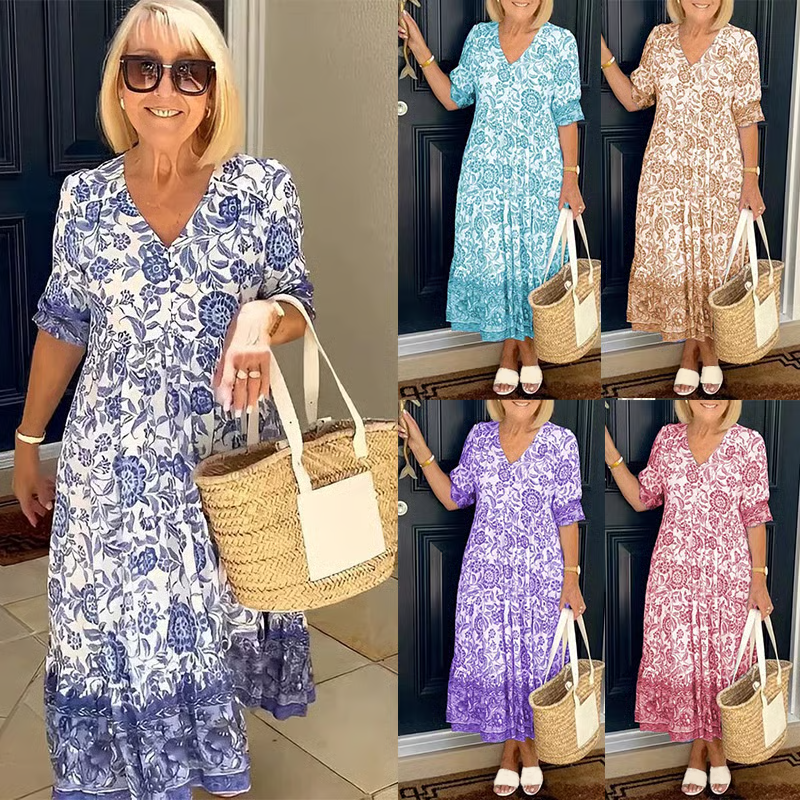 Vestido Pilar™️ – Estilo Floral y Comodidad Diaria