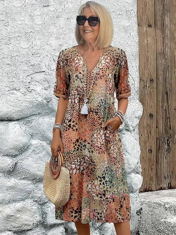 Vestido Ángela™️ – Midi Fresco y Femenino