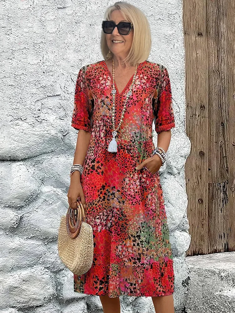 Vestido Ángela™️ – Midi Fresco y Femenino
