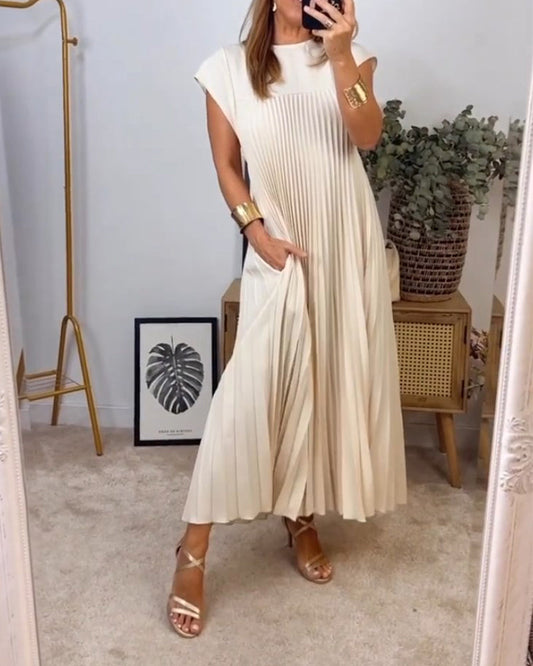 Alice™ | Robe Maxi Élégante et Confortable avec Plis