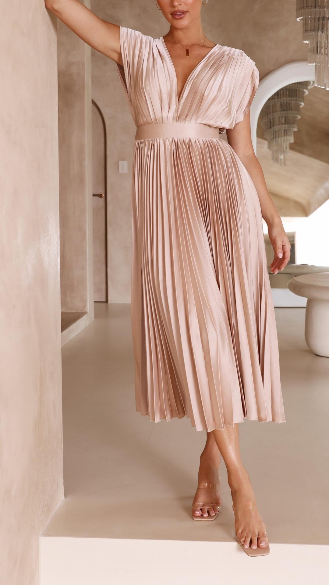 Vestido Elisa™ – Elegancia Plisada