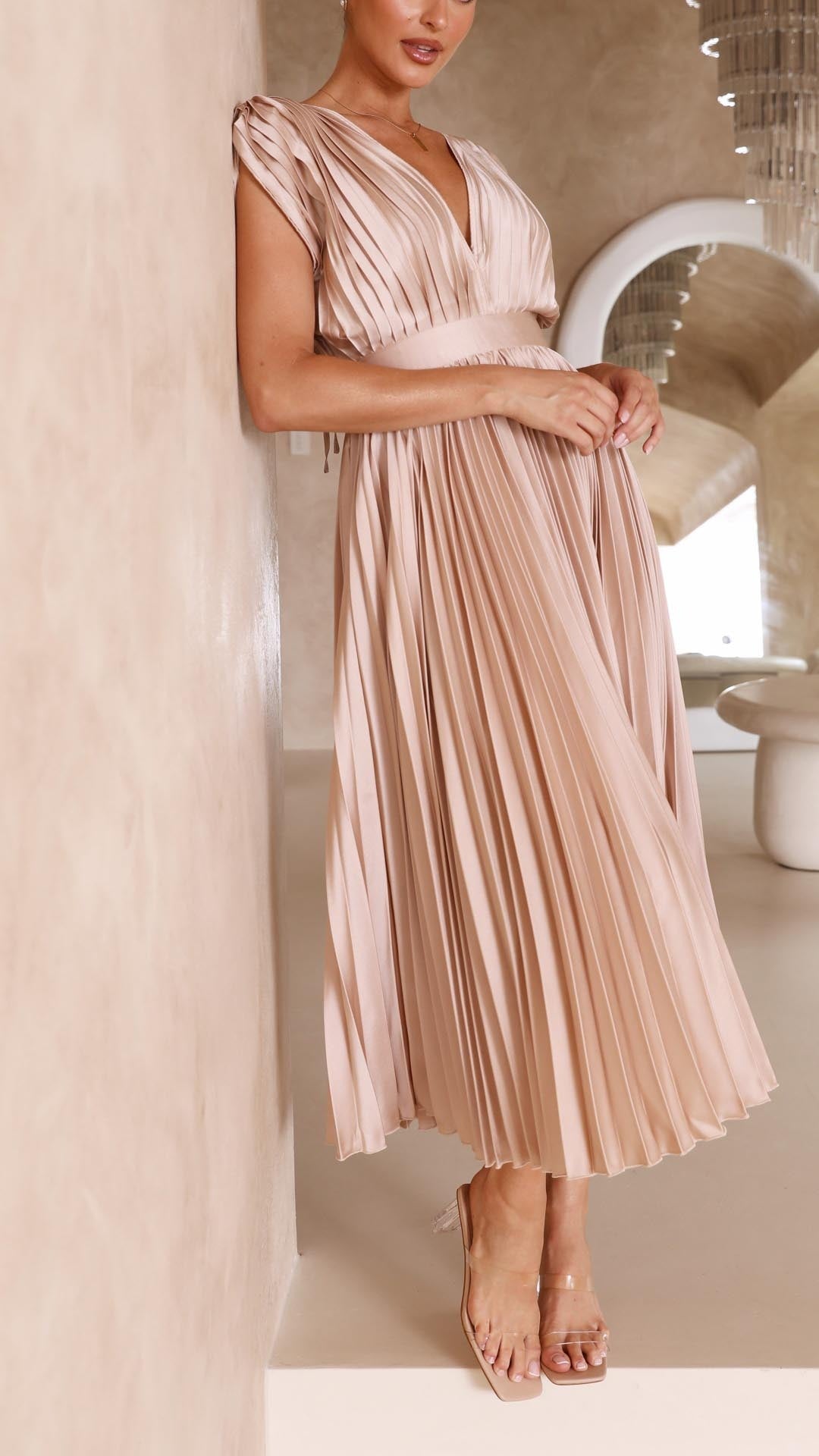 Vestido Elisa™ – Elegancia Plisada