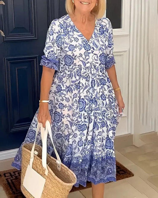 Vestido Pilar™️ – Estilo Floral y Comodidad Diaria