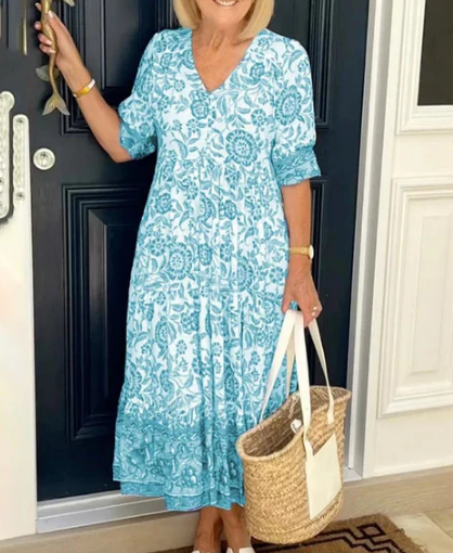 Vestido Pilar™️ – Estilo Floral y Comodidad Diaria